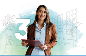 Mujer sosteniendo una Tablet