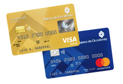 Tarjetas de crédito credencial Banco de Occidente