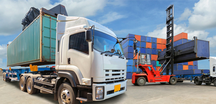 Camion cargado container