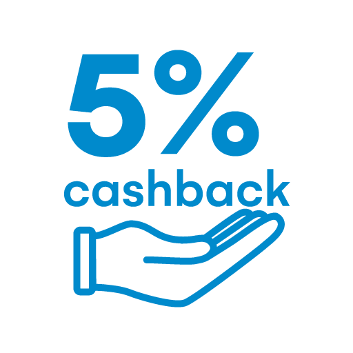 Cashback permanente del 5%
