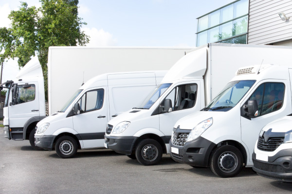 Camionetas blancas de carga por el crédito de vehículos productivos