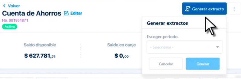 Paso generar extracto