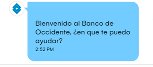 Mensaje bienvenida chat en línea CATAbot
